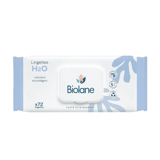 Biolane H2O Baby Wipes 72 Wipes
